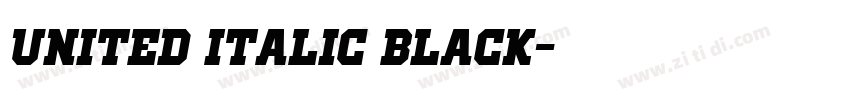 United Italic Black字体转换